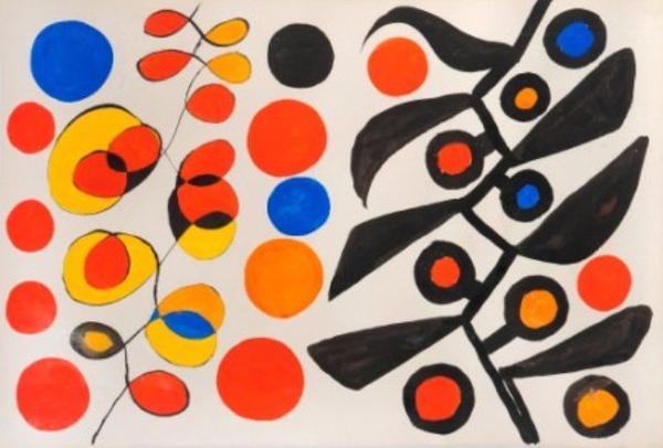 Alexandre Calder, Composition, gouache on paper