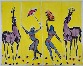 The first three lots of the auction are lovely and charming daily sketch paintings by Uganda-born Cleveland artist Algesa O’Sickey (1917-2006), all modestly estimated.  One is shown here.