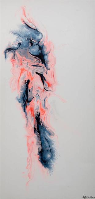 Ali Cockburn, Man O War Jellyfish, Acrylic on Canvas, 49''x 25.5''