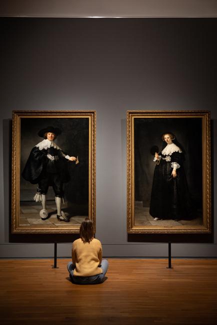 Installation view of "All the Rembrandts" at Rijksmuseum.