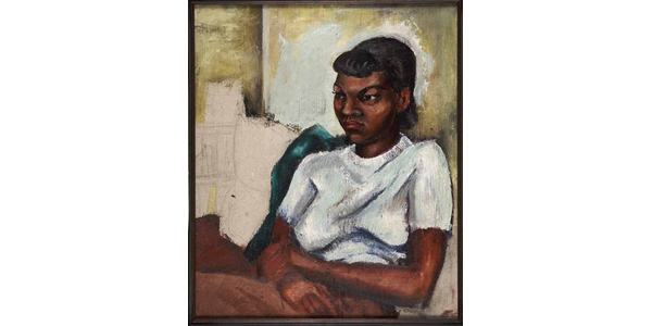 Charles Alston (American 1907-1977), Portrait of Girl, 1940.  The Kinsey African American Art & History Collection.