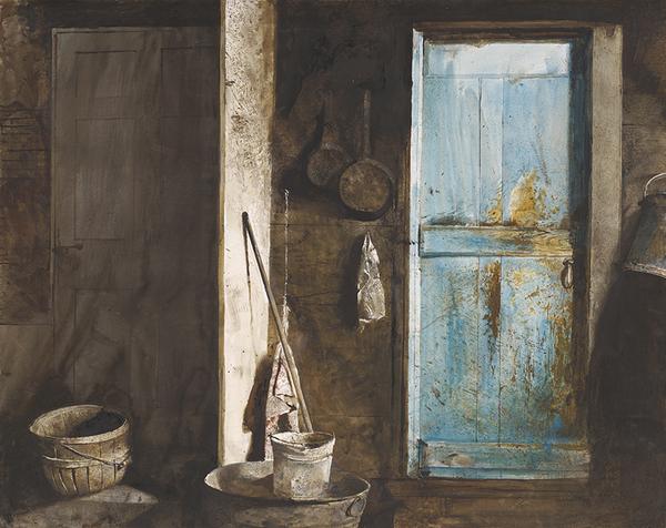 Andrew Wyeth, Alvaro and Christina, 1968, Watercolor on paper, 22.50 x 28.75 inches, Collection of the Farnsworth Art Museum