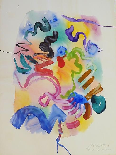 Amaranth Ehrenhalt, "The Process Being," 1974, watercolor on paper, 30.5 x 22