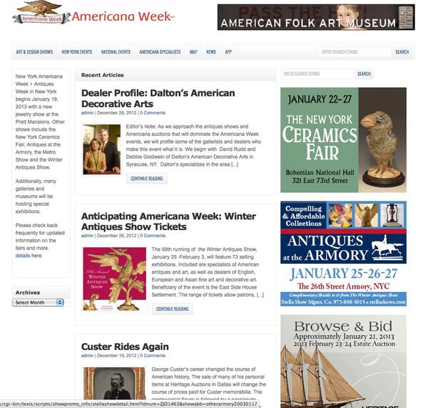 AmericanaWeek.com homepage