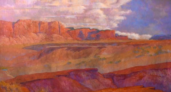 Andy Taylor, "Flying South," Oil on Linen, 33 x 60 in