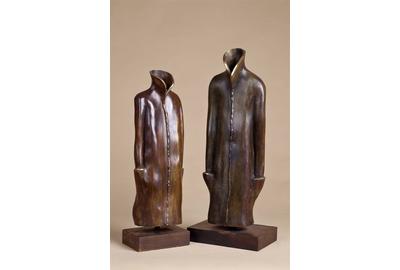 Anita Birkenfeld, Robes (couple), Bronze, 24''x 8''x 10''