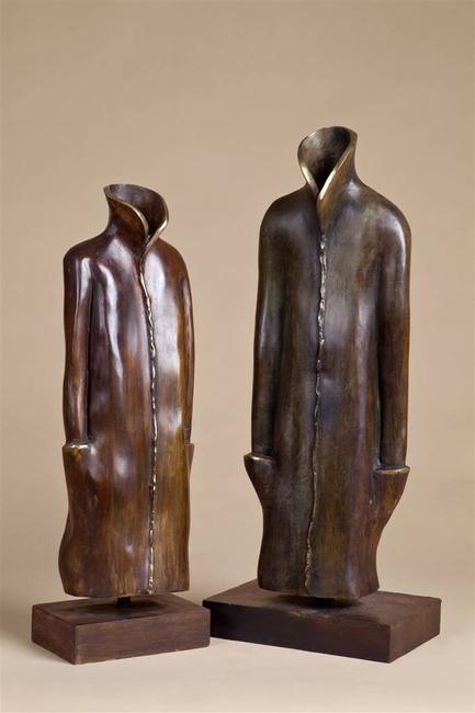 Anita Birkenfeld, Robes (couple), Bronze, 24''x 8''x 10''