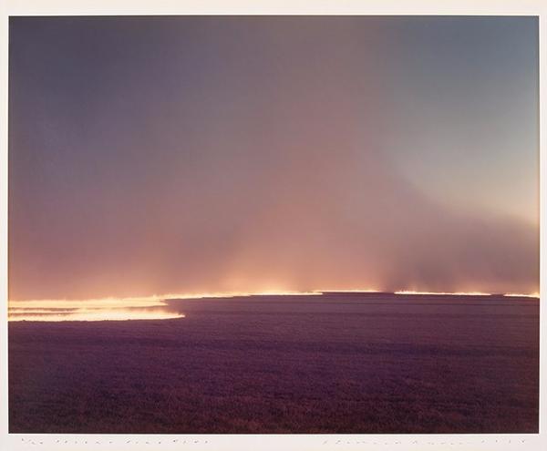 Richard Misrach, Desert Fire #249, 1985, color photograph.  Bank of America Collection.  Photo © Richard Misrach.  Courtesy Fraenkel Gallery, San Francisco.