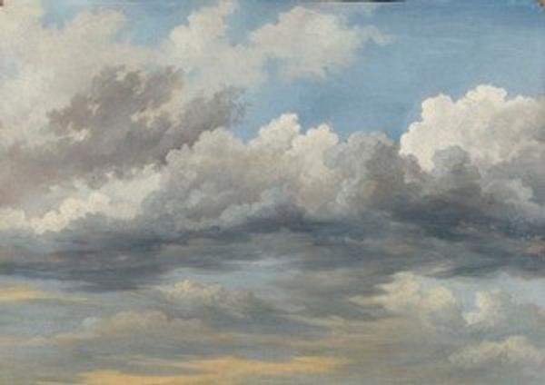 Jean-Michel Cels (1819–1894) Cloud Study, ca.  1838–42 Oil on cardboard Thaw Collection, jointly owned by the Metropolitan Museum of Art and the Morgan Library & Museum; gift of Eugene Thaw, 2009.  