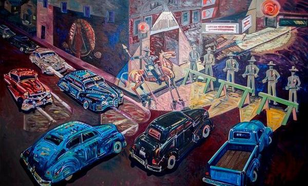 Frank Romero, The Closing of Whittier Boulevard.