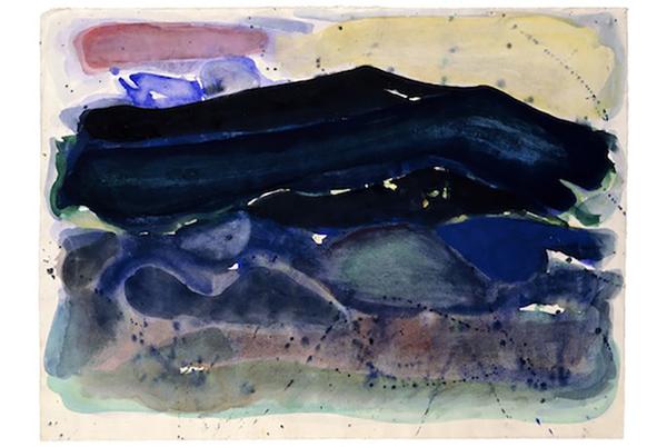 Sam Francis, Untitled [Berkeley], 1948.  Watercolor on paper, 19 x 25 3/4 inches.  SFF4.61.  © 2018 Sam Francis Foundation, California/Artists Rights Society (ARS), New York