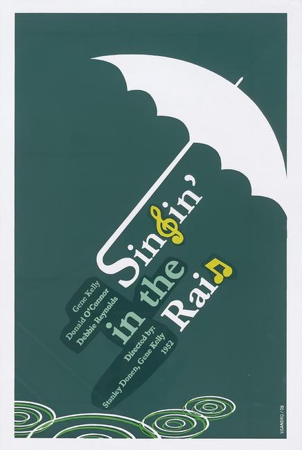 Lisandro Trepeu, Singin’ in the Rain, 2009.  Silkscreen, 29 15/16 x 20 1/16 inches.  Instituto Cubano del Arte e Industria Cinematográficos (ICAIC).  Courtesy of the Center for the Study of Political Graphics