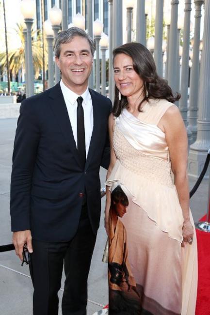 LACMA Museum Director Michael Govan (L) and Katherine Ross attend LACMA's 50th Anniversary Gala sponsored by Christies at LACMA on April 18, 2015 in Los Angeles, California.  