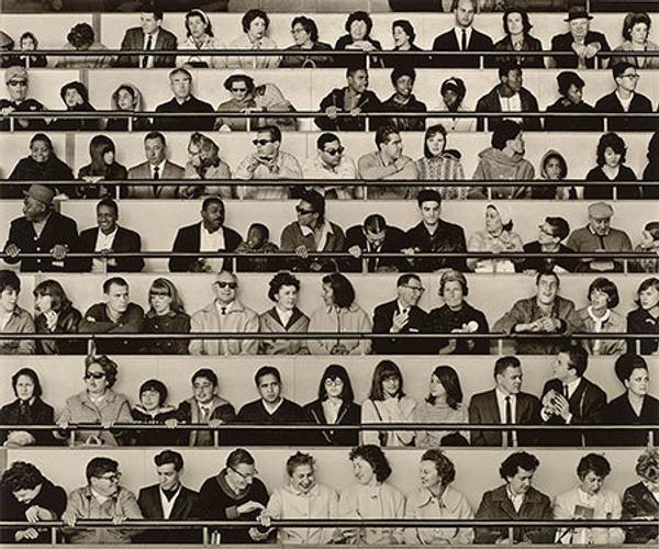 Bob Adelman, People Wall, World's Fair, New York, 1965, gelatin silver print.  The Morgan Library & Museum, Purchased as the gift of Nancy and Burton Staniar, 2015.131.  © Bob Adelman Estate.