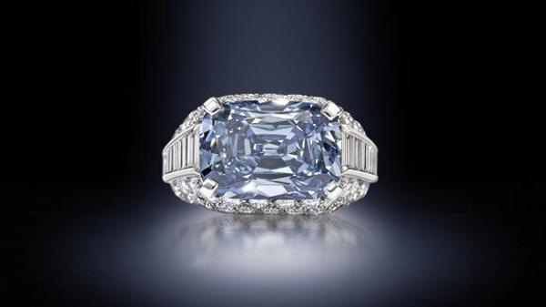 Bonhams captured a world record price of $1.8m per carat for this blue diamond on Wednesday, April 24.