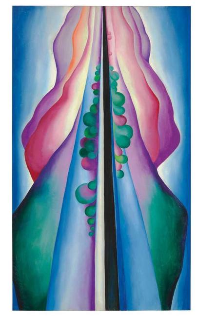 Georgia O’Keeffe (1887-1986), Lake George Reflection, painted circa 1921-22, from the Collection of J.E.  Safra (estimate: $8,000,000-12,000,000)