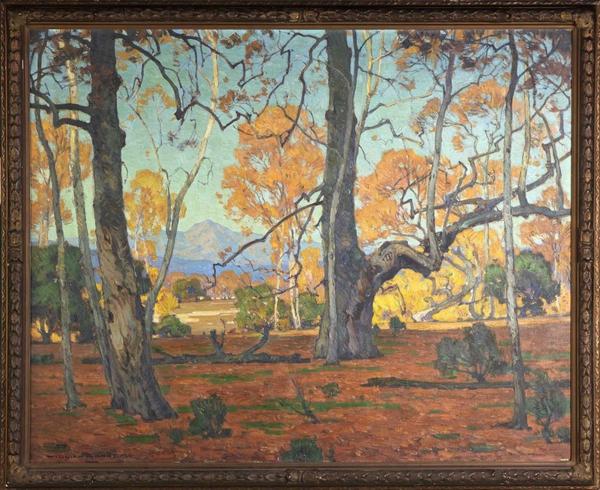 The top lot of the auction was William Wendt's Patriarchs of the Grove, which made $299,000.