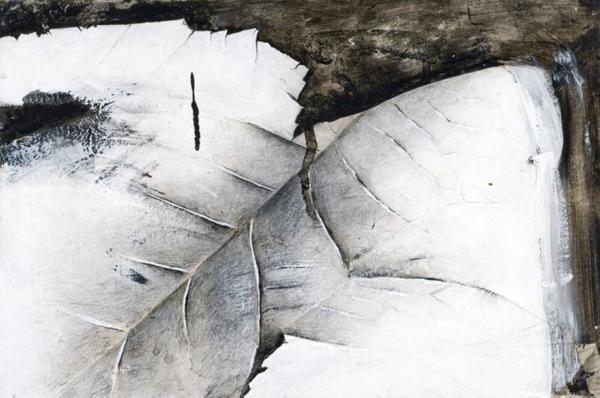 Jay DeFeo, Detail, Snake River Canyon, 1974.  Acrylic on ragboard, 10 × 15 inches