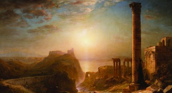 DETAIL: Frederic Edwin Church, Syria by the Sea, 1873, oil on canvas.  Detroit Institute of Arts.