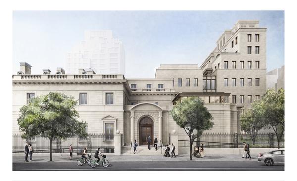 Rendering of The Frick Collection from 70th Street; Courtesy of Selldorf Architects