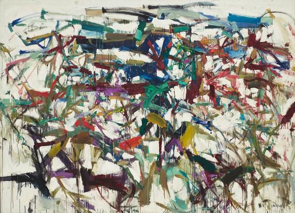 Joan Mitchell, (American 1925-1992).  Ladybug, 1957.  Oil on canvas, 6' 5 7/8" x 9' (197.9 x 274 cm).  The Museum of Modern Art, New York.  Purchase, 1961.  