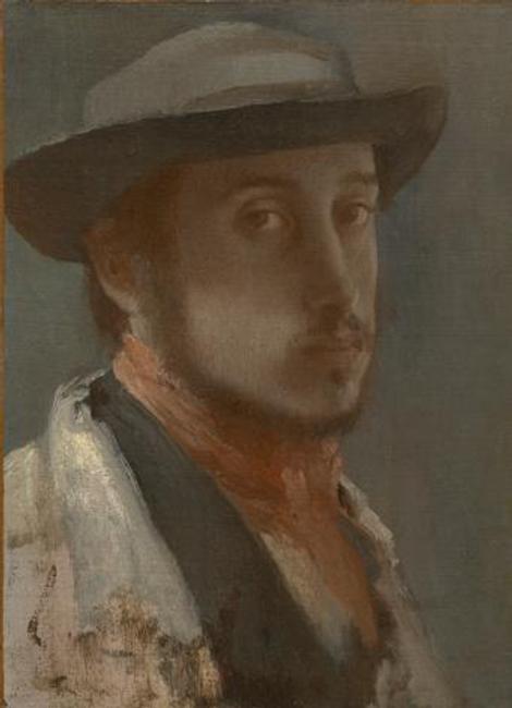 Self-portrait in a Soft Hat, Edgar Degas,1857-1858.  The Sterling and Francine Clark Art Institute.