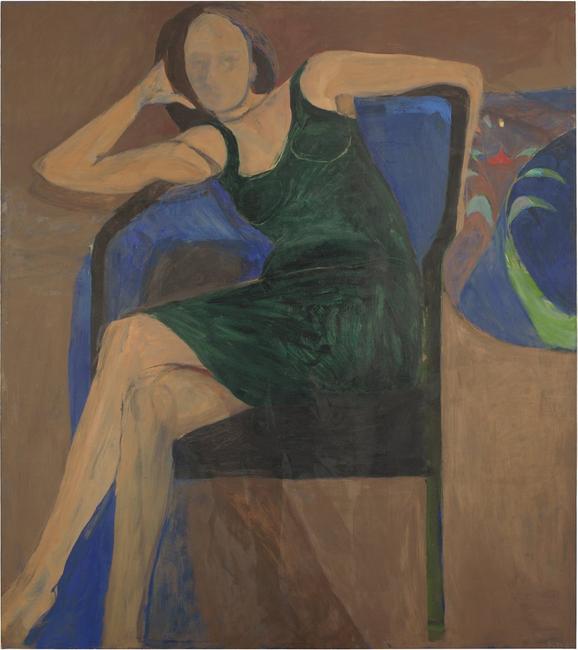 Richard Diebenkorn, Large Woman, 1967; collection of Gretchen and John Berggruen; © Richard Diebenkorn Foundation