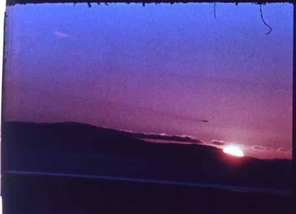 Film still from Andy Warhol, Sunset, 1967.  16mm film, color, sound, 33 minutes.  © 2016 The Andy Warhol Museum, Pittsburgh, PA, a museum of Carnegie Institute.  All rights reserved.  Film still courtesy The Andy Warhol Museum