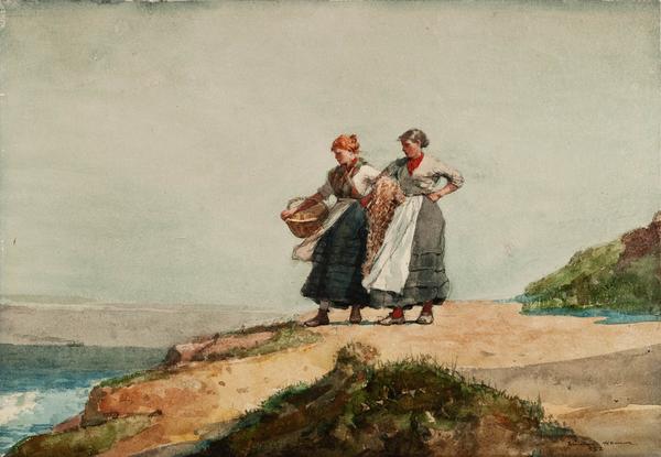 Winslow Homer, Looking out to Sea, Cullercoats, 1882.