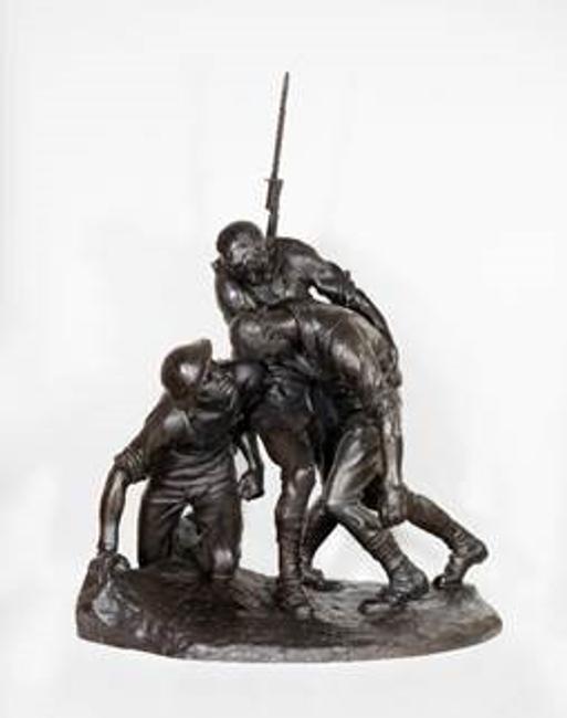 Gertrude Vanderbilt Whitney (American, 1875–1942) Model for War Memorial, Washington Heights 1921-1922 Bronze 42x 31 1/2 x 28 in.  Private collection 