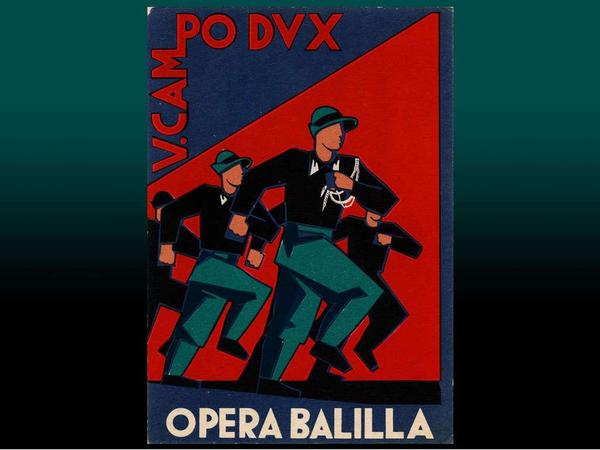 5th Camp Dux, Opera Balilla, 1935.  Lithograph (divided back).  Leonard A.  Lauder Postcard Archive—Promised gift of Leonard A.  Lauder.