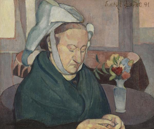 Émile Bernard (French, 1868-1941), Portrait de Madame Lemasson, 1891.  Oil on canvas, 46 x 55 cm.  Clark Art Institute, 2016.3 