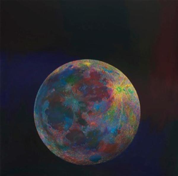 Wang Yuyang, Moon201808, 2018 Oil on canvas, 200x200cm Courtesy the artist and Massimo De Carlo, Milan/London/Hong Kong 