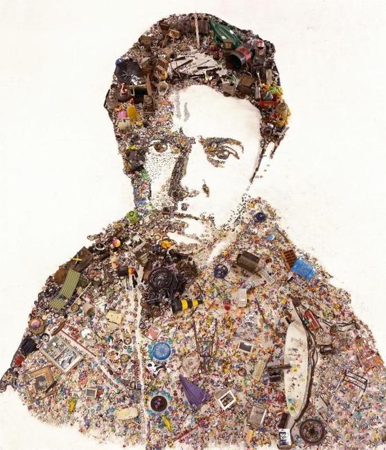 Vik Muniz (American/Brazilian, born 1961).  Khyber Pass, Self-Portrait as an Oriental, after Rembrandt from the Pictures of Junk series, 2005.  Chromogenic print.  High Museum of Art, Atlanta, with funds from the H.B.  and Doris Massey Charitable Trust, 2005.288.  Art © Vik Muniz/Licensed by VAGA, New York, NY.  