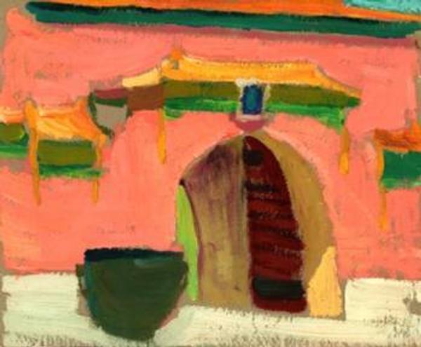 Zhang Wei, Temple of Heaven 1, 1976.  Oil on paperboard, 20.5 x 25 cm