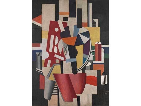 Fernand Léger, Composition (The Typographer) 1918-19.  Oil on canvas.  Promised Gift from the Leonard A.  Lauder Cubist Collection © 2014 Artists Rights Society (ARS), New York / ADAGP, Paris 