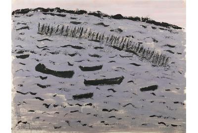 Milton Avery (1885–1965) Sunset Harbor (Choppy Bay), 1956 Gouache on paper 19¾ x 25⅝ inches (sight size) Signed and dated lower left: Milton Avery 1956