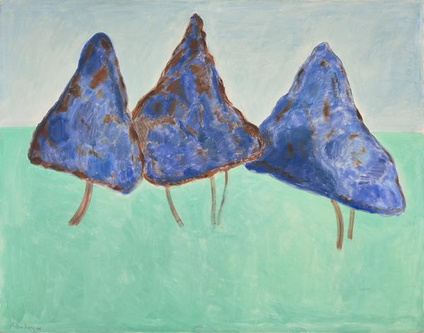 Milton Avery, Dancing Trees , 1960.  Oil on canvas, 52 x 66 in.  Paul G.  Allen Family Collection © 2015 Mi l ton Avery Trust / Artists Rights Society (ARS), New York 