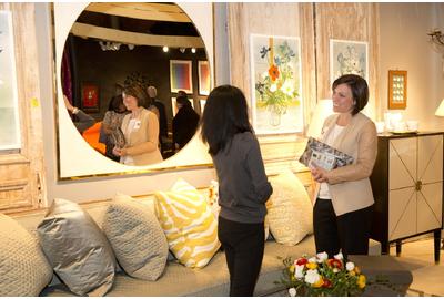 A wide range of antique, Mid-Century Modern and contemporary furnishings, fine art and design is offered at the Boston Home Decor Show.  Shown: Charles Spada Antiques & Interiors