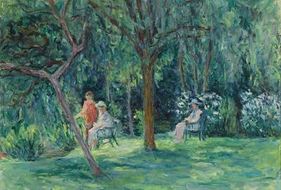 This exquisite garden scene places Blanche Hoschedé-Monet's mastery of the Impressionist aesthetic on full display.