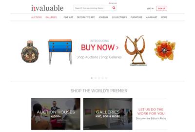 As part of the launch of "Buy Now," Invaluable today unveiled an updated homepage.