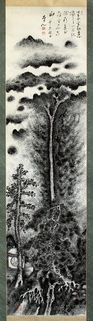 Fukuda Kodojin (1865-1944) Hanging Scroll - Winter Landscape Ink on paper dated: 1931 H: 133.4 cm W: 33.4 cm