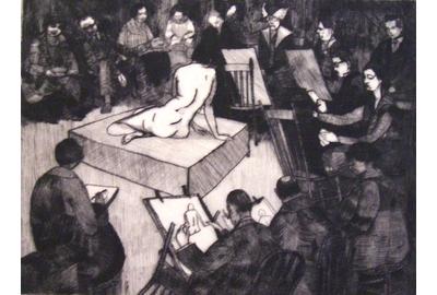 Sketch Class at the League, 1919