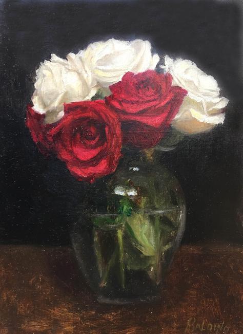 Patt Baldino, Roses are Red, oil, 9x12