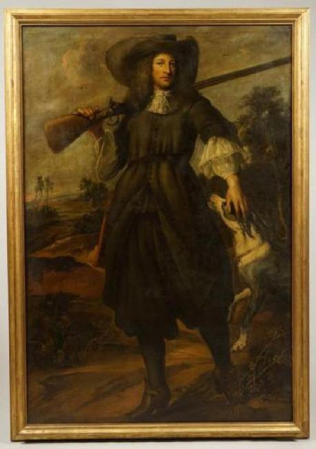 17th century oil on canvas painting by Bartolome Esteban Murillo (1618-1682), unsigned and overall 74 inches by 52 inches (est.  $10,000-$20,000).