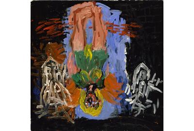 Georg Baselitz "Rechts und links eine Kirche-Jörg", 1987, oil on canvas, 200 x 200 cm