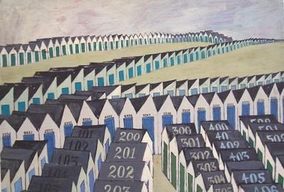 Judith Shahn, Beach Cabanas, 1951