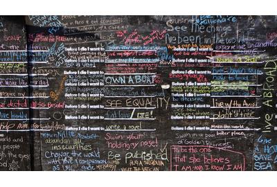 Candy Chang, Before I Die (detail), 2011, New Orleans, LA.  Image courtesy of the artist.