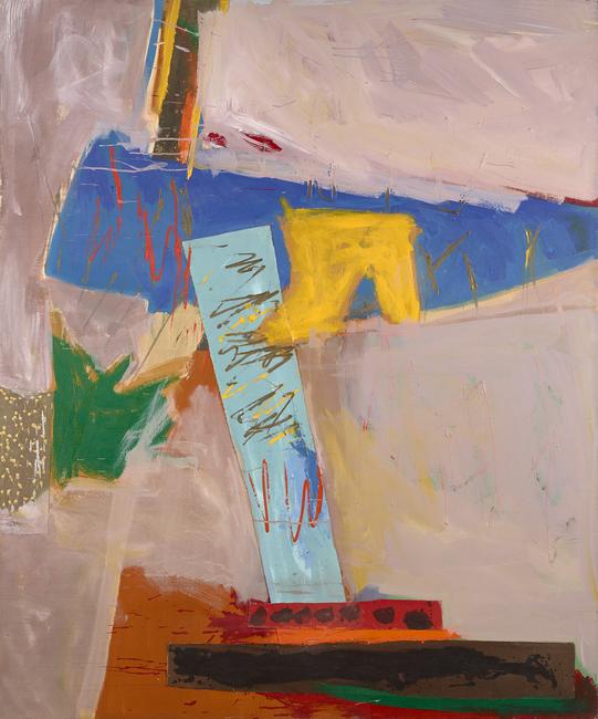 Ann Purcell.Gypsy Wind, 1983.  Acrylic and collage on canvas.  72 x 60 inches.