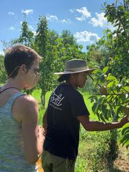 Nourish and First Course artist Betsy DiJulio, with industry partner, Timmy Lockett, from New Earth Farm.